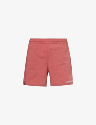 REPRESENT: Brand-embroidered regular-fit cotton-blend shorts