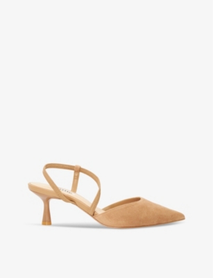 DUNE: Citrus pointed-toe suede heeled sandals