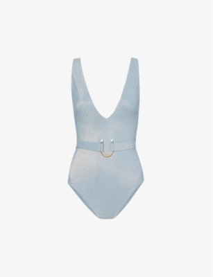 ZIMMERMANN: Waverly plunge-neck swimsuit