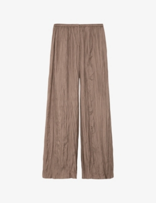 JOSEPH: Thoresby wide-leg relaxed-fit silk-habotai trousers