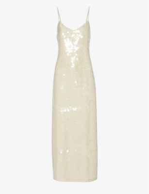 SAMSOE SAMSOE: Sally sequin-embellished recycled polyester maxi dress