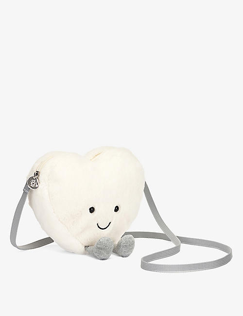 JELLYCAT: Kids' Amuseable Heart woven cross-body bag 18cm