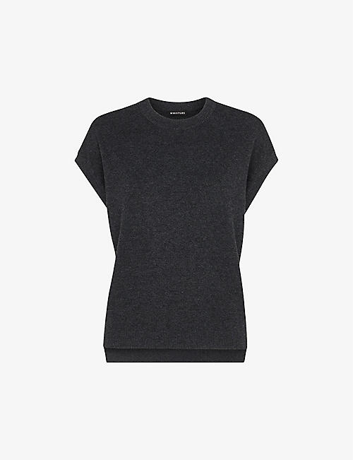 WHISTLES: Melanie cap-sleeve relaxed-fit cotton tank
