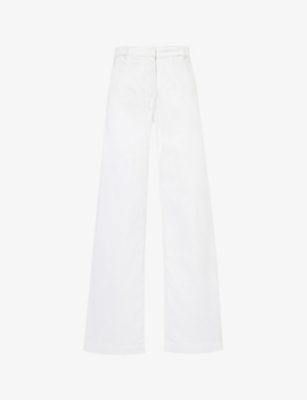 ANOTHER TOMORROW: Carpenter wide-leg mid-rise organic stretch-denim trousers