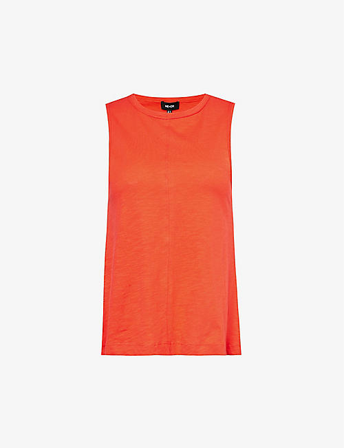 ME AND EM: Marl-weave sleeveless cotton-jersey top