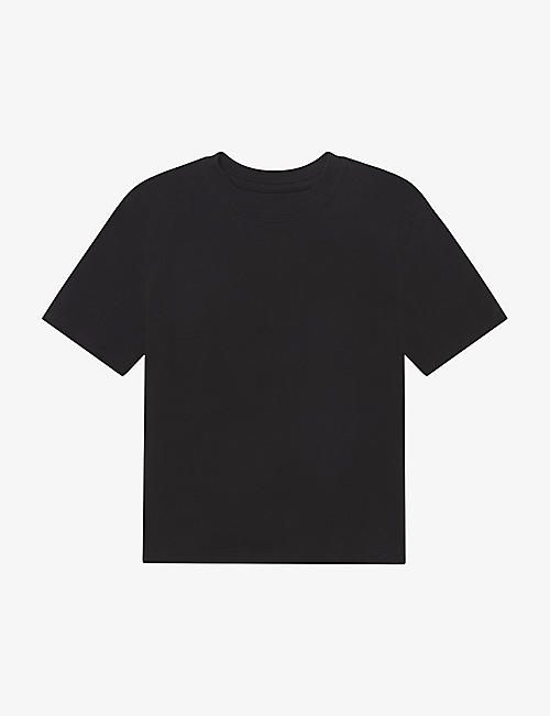KHY: Cropped stretch-cotton jersey T-shirt