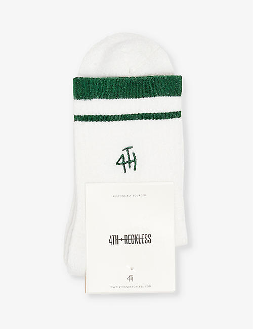 4TH & RECKLESS: Sport logo-pattern cotton-blend knitted socks