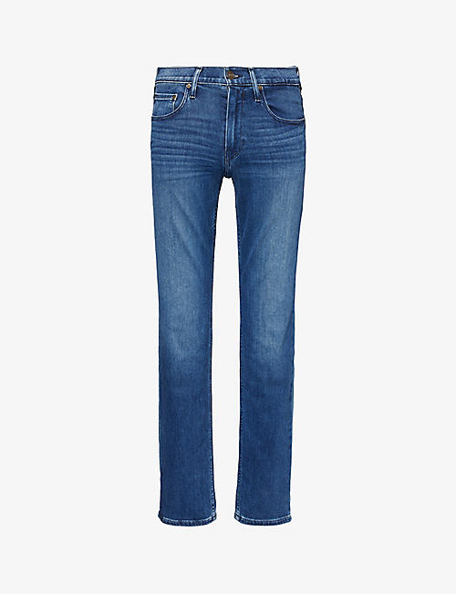 PAIGE: Federal slim-fit straight-leg stretch denim-blend jeans