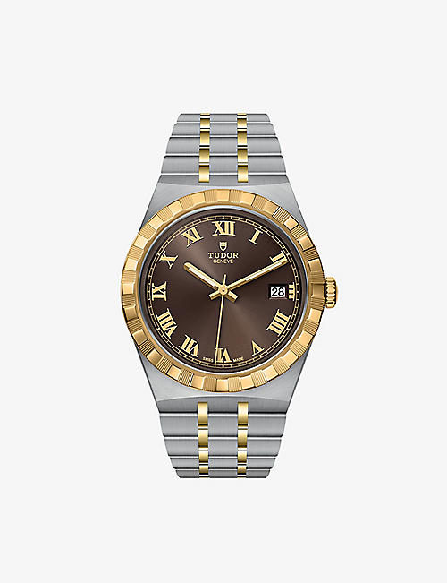 TUDOR: M28503-0007 Royal Date Day 18ct yellow-gold and stainless-steel automatic watch