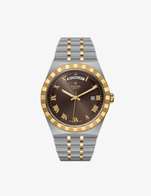 TUDOR: M28603-0007 Royal Date Day 18ct yellow-gold and stainless-steel automatic watch