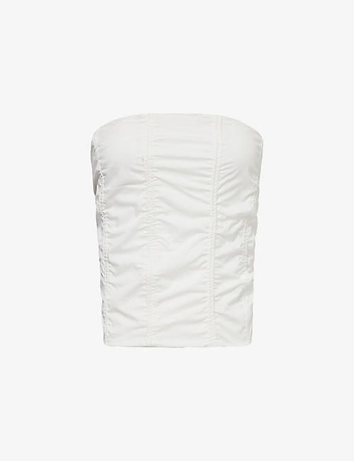 AMY LYNN: Alexa Utility strapless cotton top