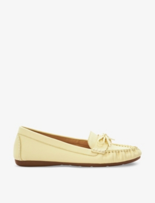 DUNE: Grovers bow-detail leather moccasins