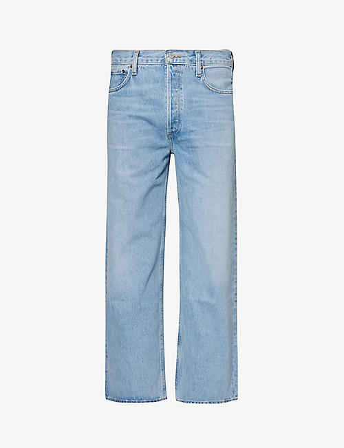 AGOLDE: Slunch Baggy wide-leg mid-rise recycled-denim jeans