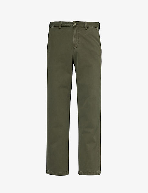 AGOLDE: Vinson straight-leg mid-rise cotton chino trousers