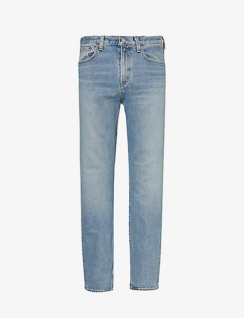 AGOLDE: Curtis tapered-leg mid-rise stretch-denim jeans