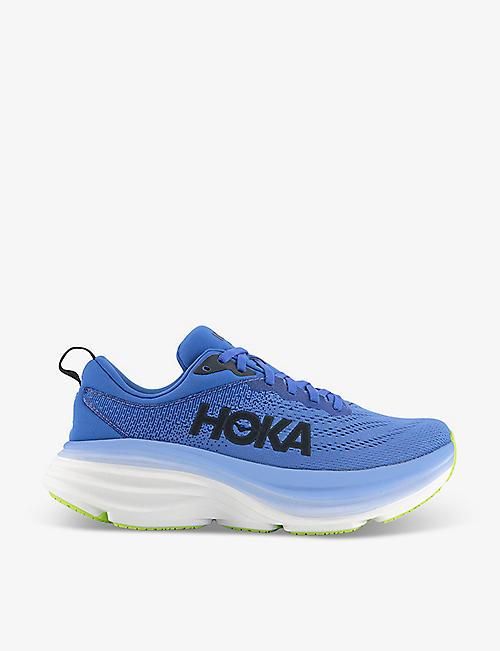 HOKA: Bondi 8 lightweight recycled-polyester-blend low-top trainers