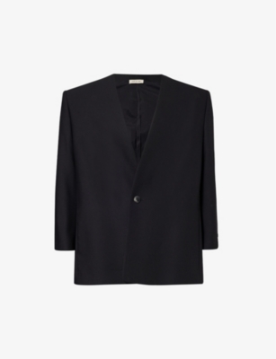 FEAR OF GOD: Lapelless relaxed-fit wool blazer