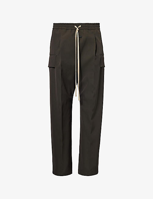 FEAR OF GOD: Flap-pocket elasticated-waist wool and cotton-blend trousers