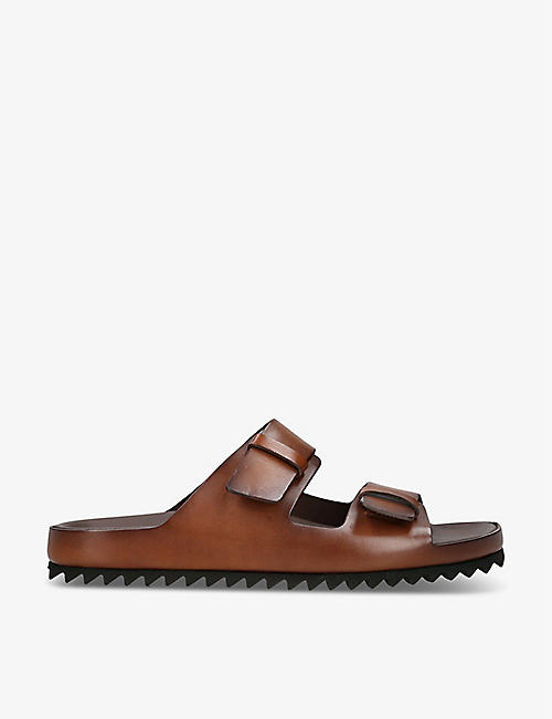 OFFICINE CREATIVE: Agora two-strap leather sandals