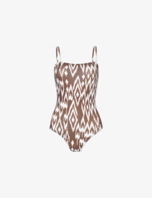 ERES: Cloud abstract-print swimsuit