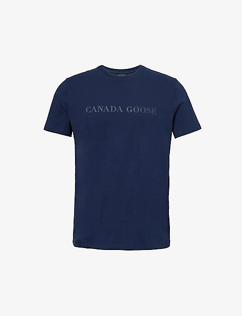 CANADA GOOSE: Emersen logo-print regular-fit cotton-jersey T-shirt