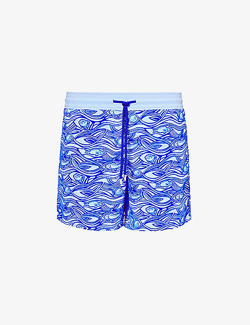 VILEBREQUIN: Moorea turtle-print recycled-polyamide swim shorts