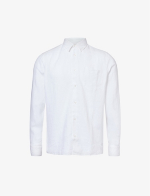 VILEBREQUIN: Caroubis logo-embroidered linen shirt