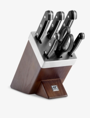 ZWILLING J.A HENCKELS: Gourmet seven-piece wooden knife block