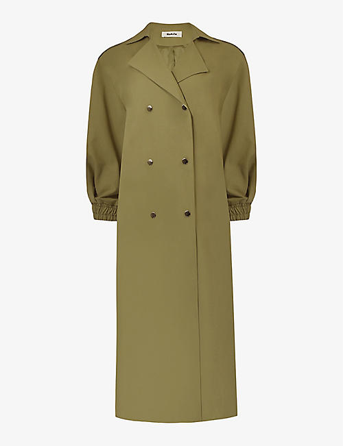 RO&ZO: Belted relaxed-fit woven trench coat