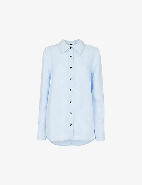 WHISTLES: Relaxed-fit long-sleeved linen shirt