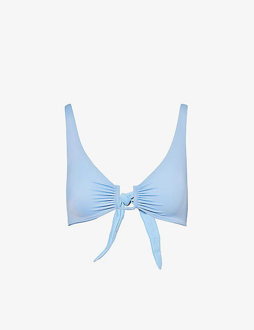 AWAY THAT DAY: Palma plunge-neck stretch-recycled polyamide bikini top