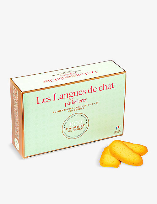 LA SABLÉSIENNE: La Sablesienne Cat's Tongues biscuit tin 160g