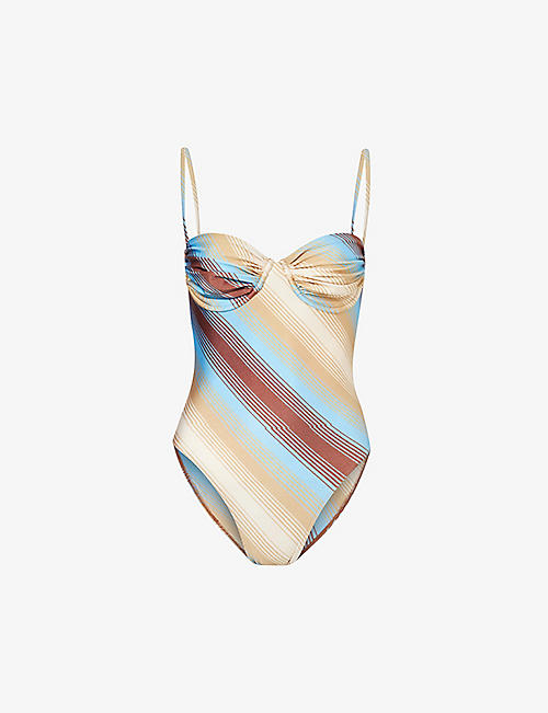 FAITHFULL THE BRAND: Gabriella striped swimsuit