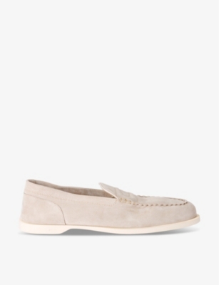 JOHN LOBB: Pace slip-on suede loafers