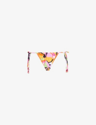 SEAFOLLY: Rio abstract-pattern stretch-recycled polyester bikini bottoms