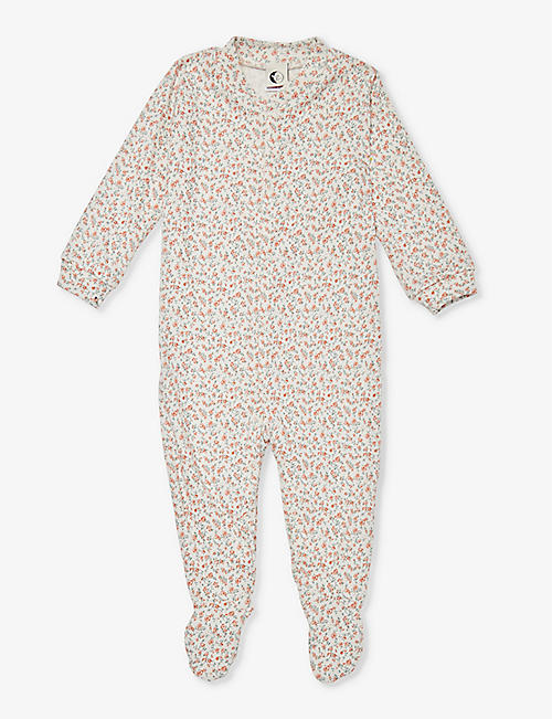 SLEEPY DOE: Rosy floral-print cotton-jersey babygrow 0-18 months