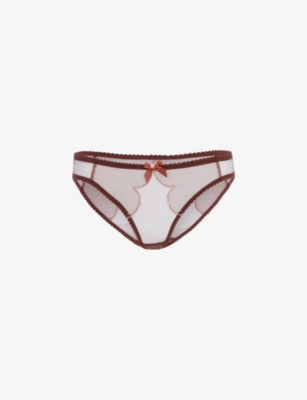 AGENT PROVOCATEUR: Lorna panelled lace and mesh briefs