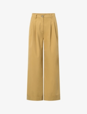 NUE NOTES: Gosta wide-leg mid-rise cotton-blend trousers