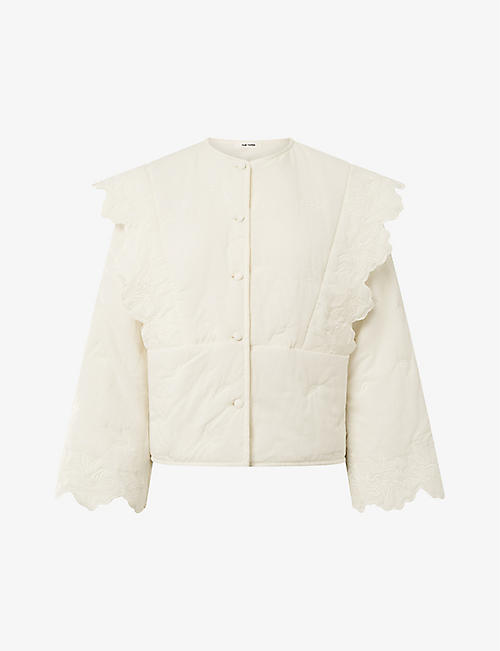 NUE NOTES: Earl floral-embroidered quilted cotton jacket