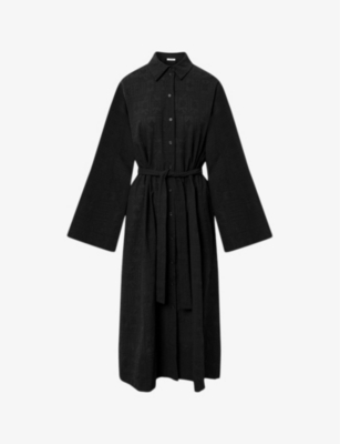 NUE NOTES: Sune embroidered cotton midi shirt dress