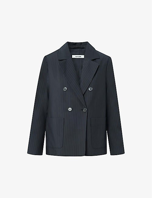 NUE NOTES: Belma pinstripe stretch-woven blazer