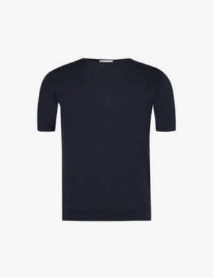 JOHN SMEDLEY: Belden short-sleeve cotton knitted T-shirt