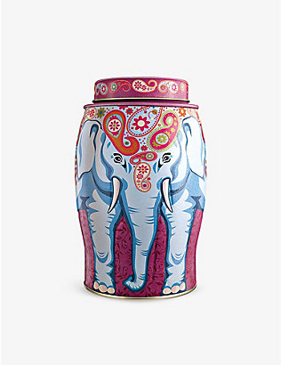 WILLIAMSON TEA: Elephant paisley Earl Grey tea caddy tin of 40 100g