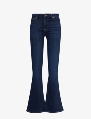 7 FOR ALL MANKIND: Luna Bootcut flared mid-rise denim-blend jeans