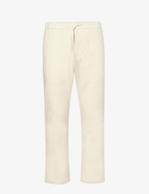 FRESCOBOL CARIOCA: Oscar straight-leg linen and cotton-blend trousers