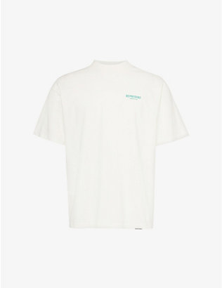 REPRESENT: Owners’ Club slogan-print cotton-jersey T-shirt