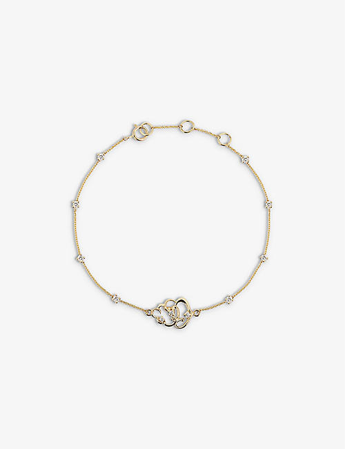 LA MAISON COUTURE: MATILDE Amor recycled 14ct yellow-gold and 0,354ct diamond bracelet