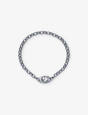 LA MAISON COUTURE: Biju camo sterling-silver chain bracelet