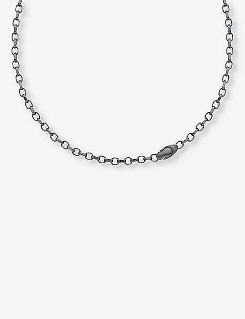 LA MAISON COUTURE: Biiju Shadow sterling-silver chain necklace