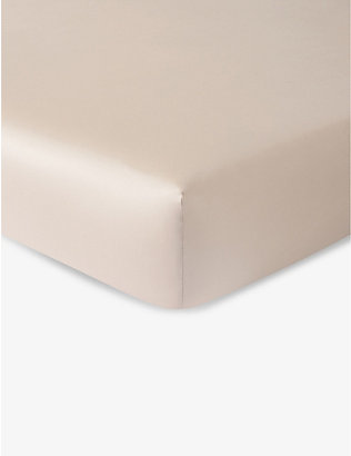 YVES DELORME: Triomphe double organic-cotton fitted sheet 135cm x 190cm